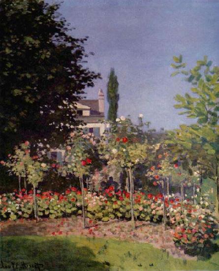 Claude Monet Flowering Garden at Sainte Adresse, oil painting picture